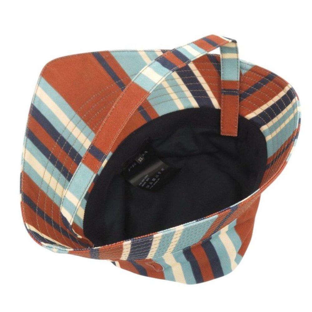 Prada Triangle Logo Stripe Size XL Cotton Multicolor Bucket Hat 1378 - Picture 7 of 9
